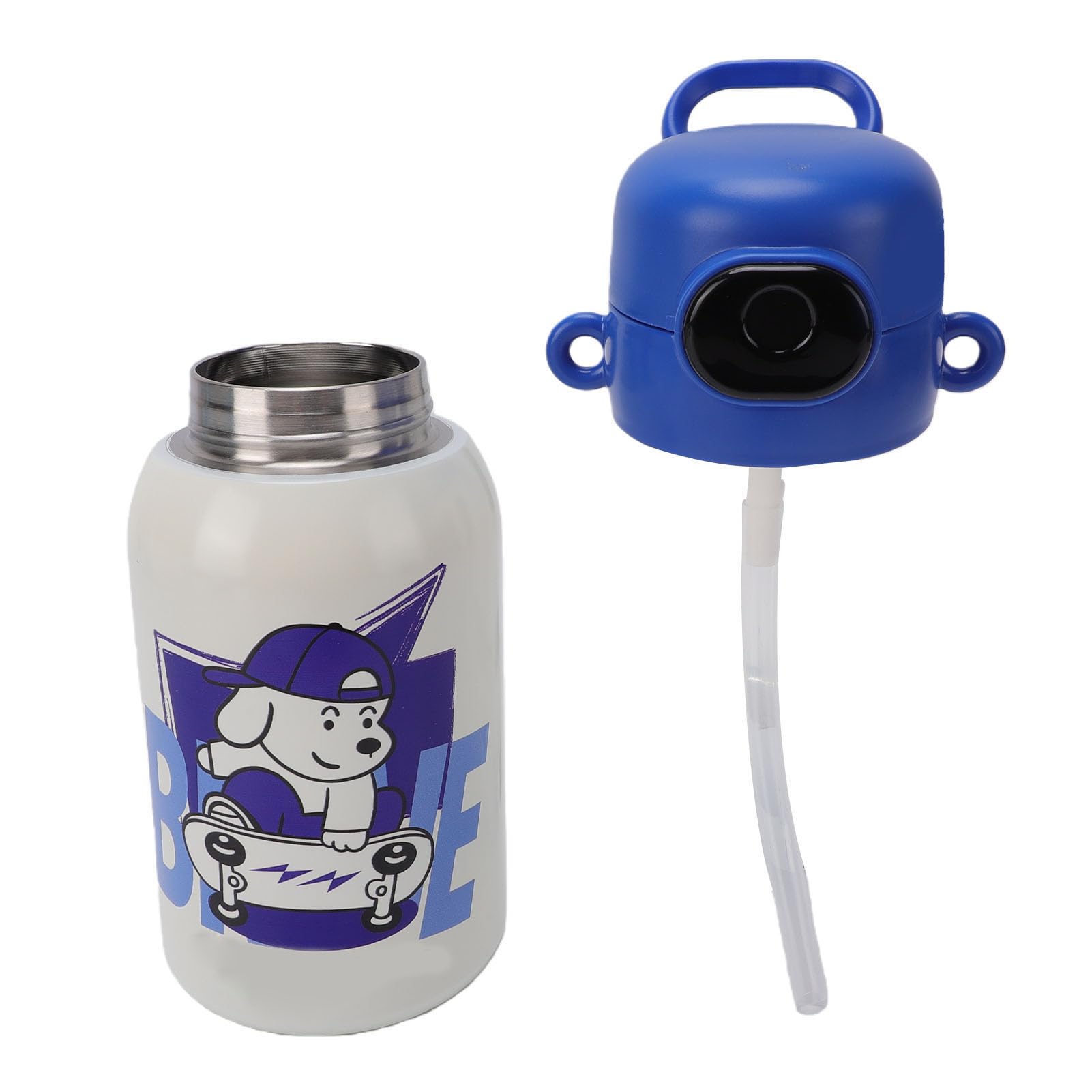 Vikye Gourde intelligente à empreinte, inox 316, sous vide 550 ml | Gobelet isotherme, paille, USB-C, 12 h de maintien, pour l’école