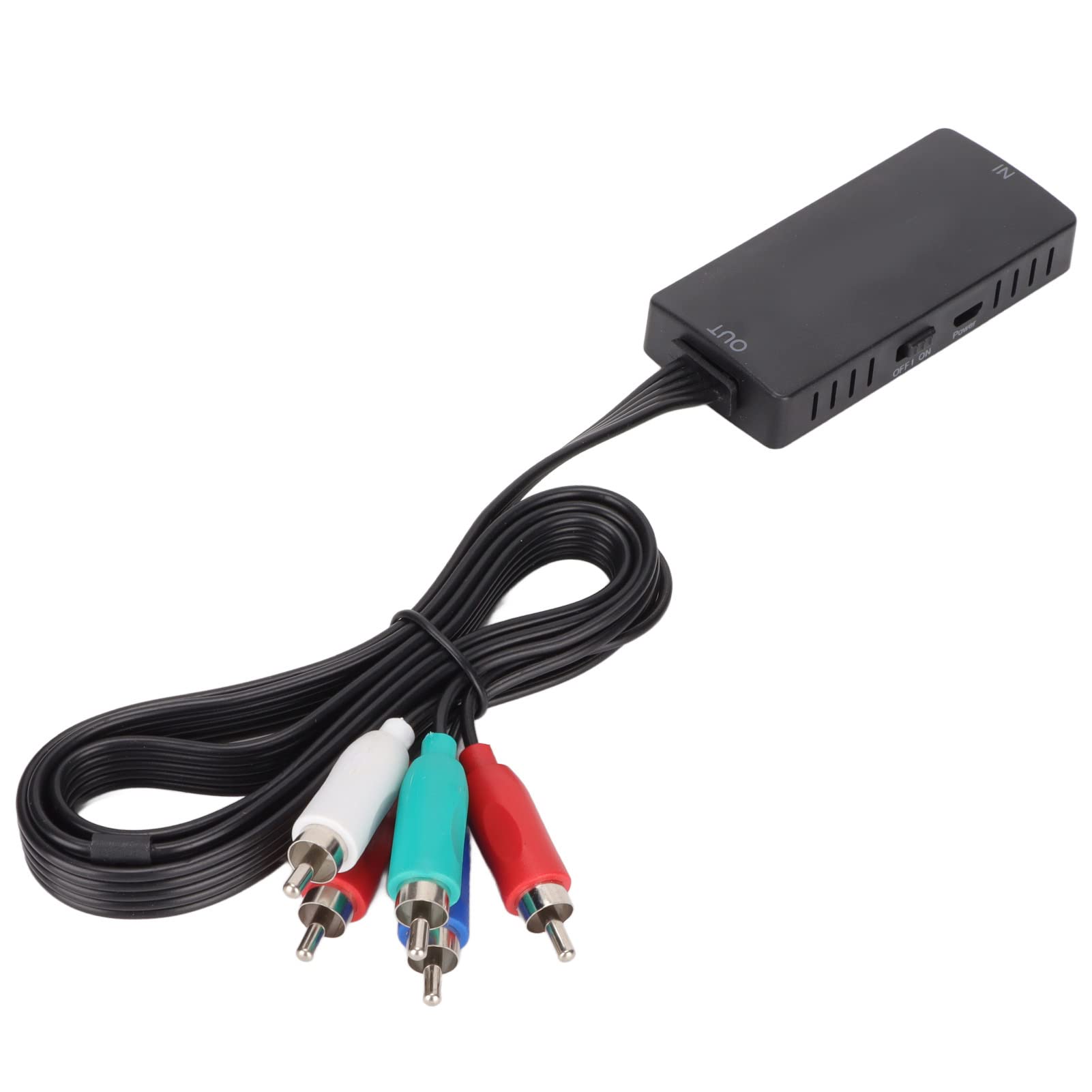 ASHATA Convertidor HDMI a YPbPr, (HDMI) Interfaz Multimedia HD a Convertidor de Componentes, Adaptador HDMI a Componente de Alta Precisión 1080P, Convertidor Plug and Play para DVD Y PC