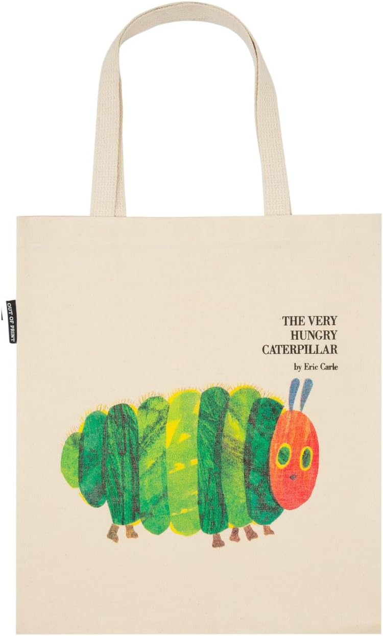 The Very Hungry Caterpillar Tote Bag with Inner Pocket - World of Eric Carle Gift for Book Lovers
