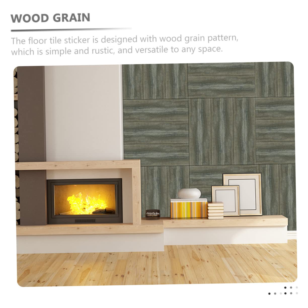 5pcs Wood Grain Peel and Stick Floor Planks Self-Adhesive PVC Stickers for Easy Installation Bedrooms Kitchens and Offices Removable and for Any