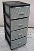 Large Size 4 Drawer Nightstand Light Gray Raddan View Drawer Wicker Cabinet Supply Laundry Racks