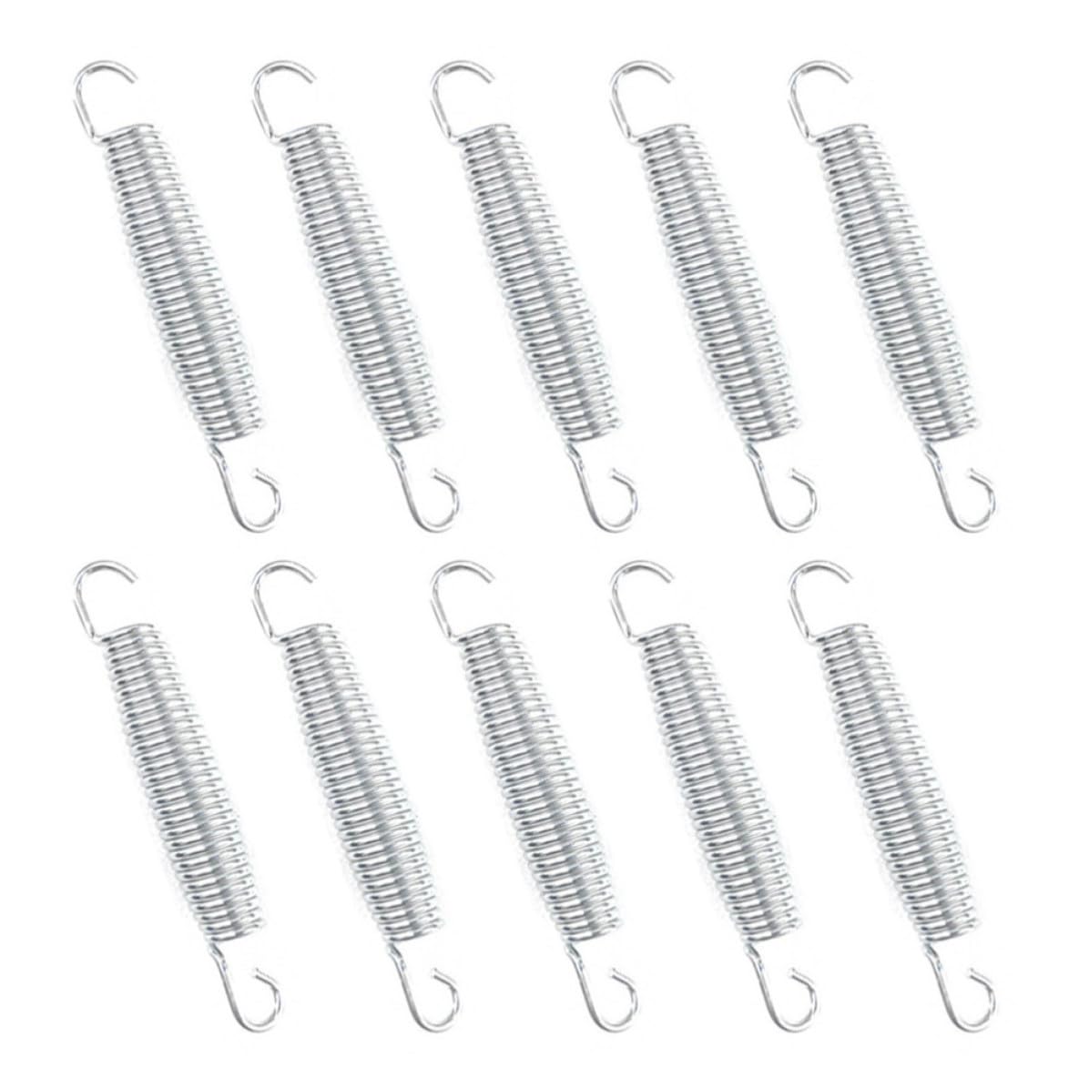Milisten 10 Piezas Resorte de Trampolín Resorte de Tensión del Trampolín de Alambre de Acero Galvanizado Plata para Trampoline, Mejora el Rebote, Accesorio Exterior