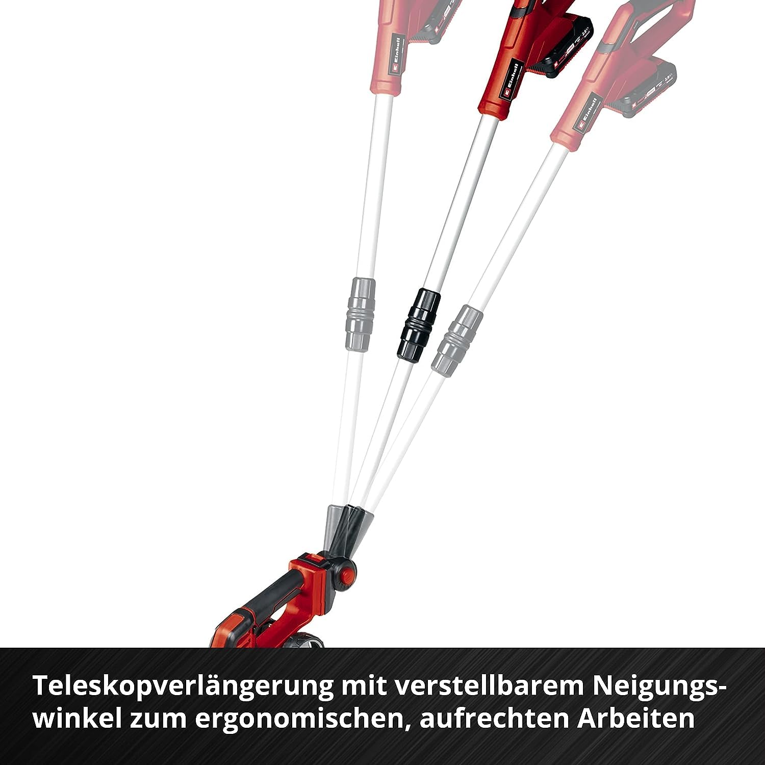 Einhell GE-CG 18/100 Li T-Solo Akku-Gras- und Strauchschere 18V Li-Ion Teleskopstiel 100mm 200mm Power X-Change