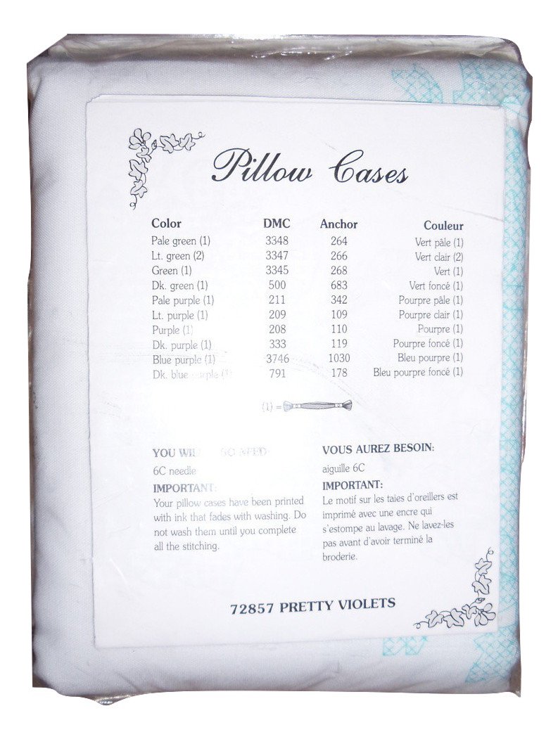Dimensioni guanciale in Timbrato Cross Stitch Pretty Pink Roses 72859 set di due 20 'x 30' Craft camera da letto di fiori casi