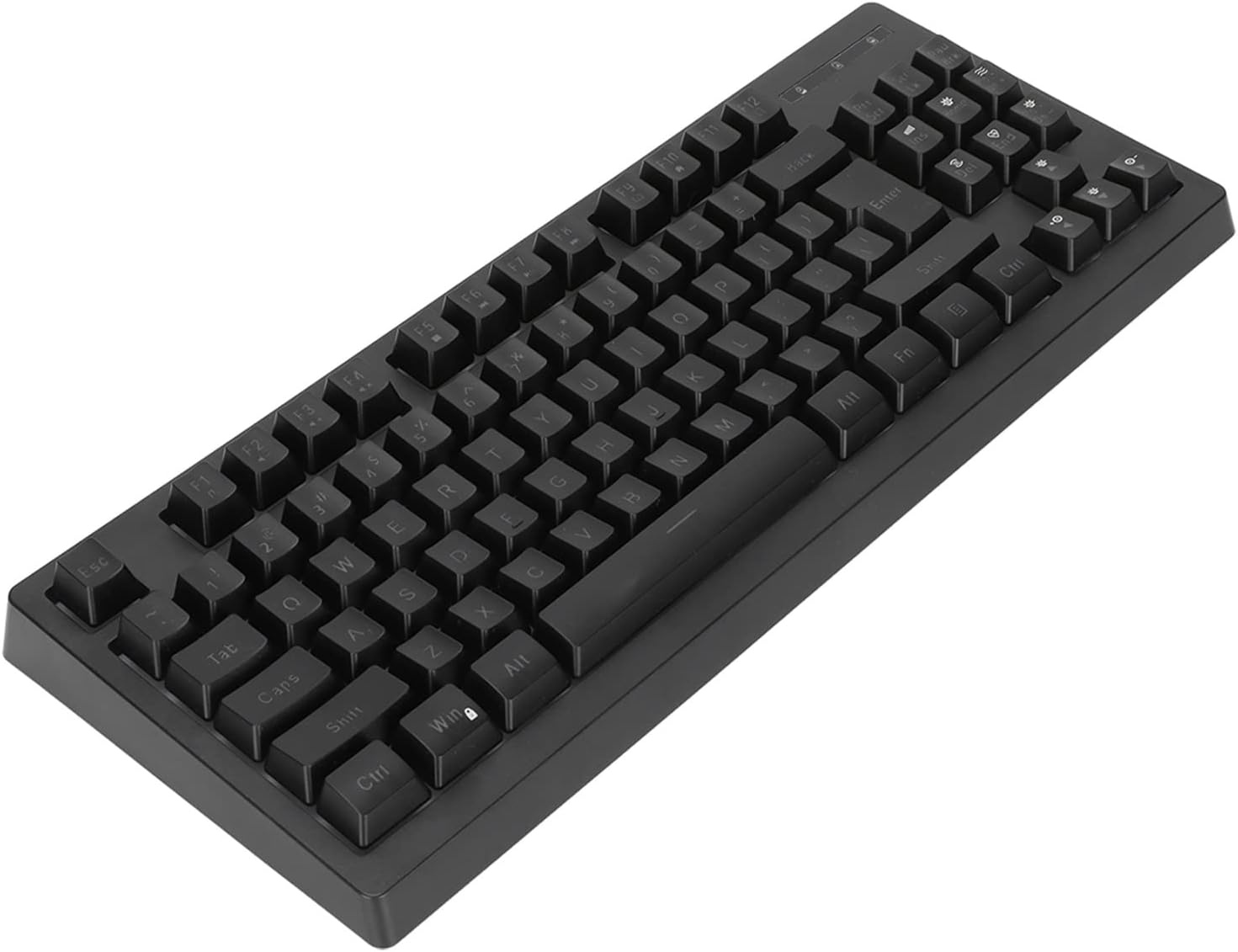 Bewinner RGB Wireless Mechanical Gaming Keyboard, 87 Keys LED Backlit Computer Keyboard with Rechargeable Battery, 2.4G USB Receiver, Ergonomic Compact Keyboard for PC (Black)