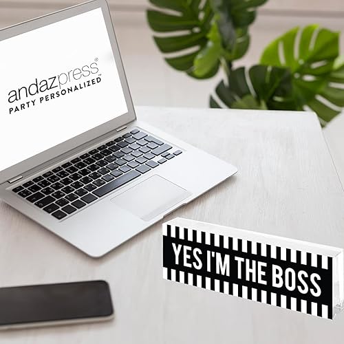 Vista 44 de Andaz Press Divertido plato de escritorio de oficina, placa acrílica Everyday I'm Hustlin para el hogar, escritorio, gerente, jefe, trabajo