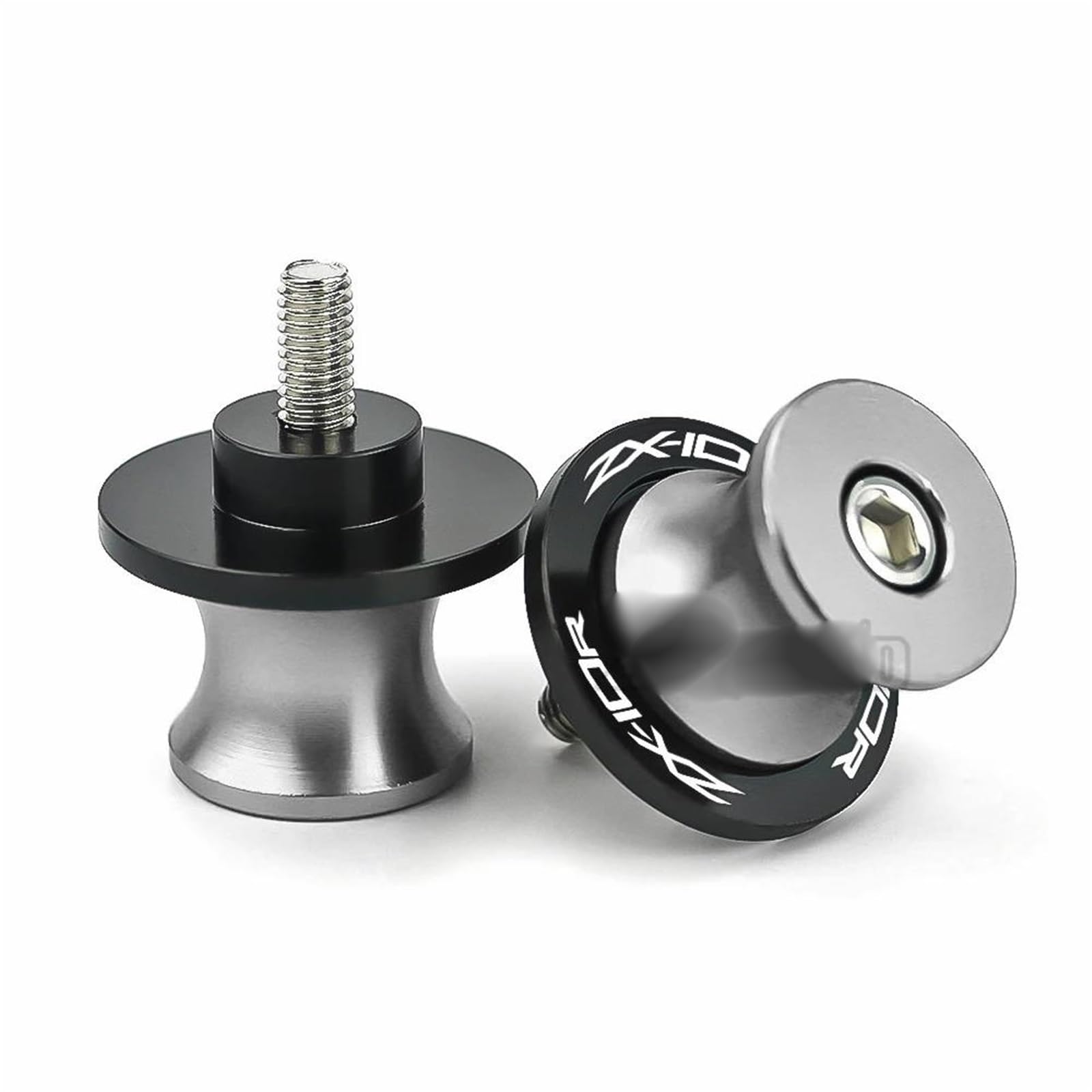 Bobines de bras oscillant M8 argent en aluminium CNC pour Kawasaki ZX-ZX10R