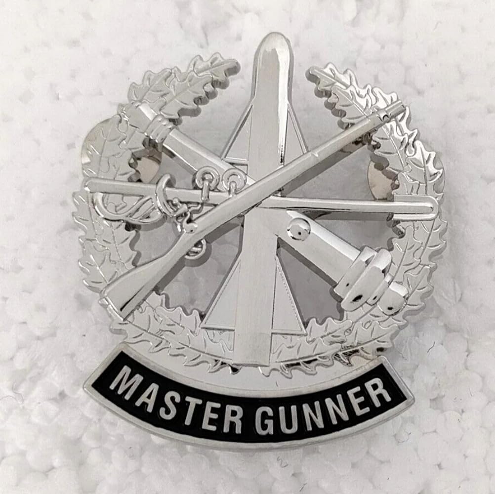 Reproduction US MASTER GUNNER SILVER INSIGNIA IDENTIFICATION BADGE ASU POCKET INSIGNIA