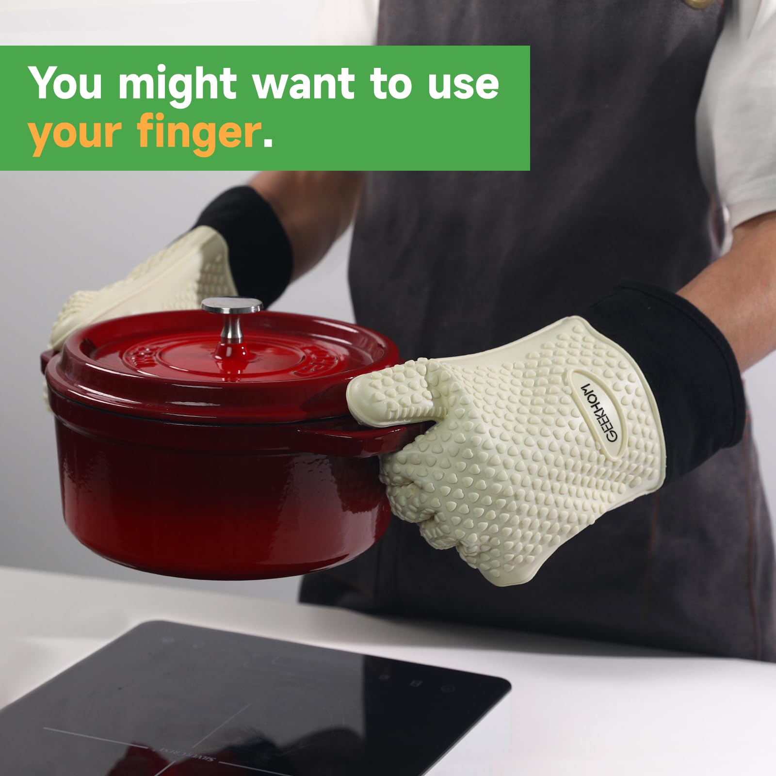 PANTONE - Set da Cucina con Guanto da Forno + Presina, in Cotone con