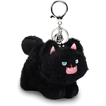 Cat Keychain Plush Halloween Keychain Black Cat Gifts Bag Charms Kawaii | Cute Keychains for Women Cat Lovers Gift Cat Mom Stuff Backpack Accessories Christmas Gift For Cat Lovers