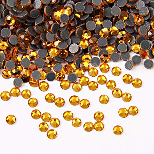 Image of Beadsland Crystal Hotfix Rhinestone,Machine Cut Stone 1440pcs /pkg (Topaz, 3mm)