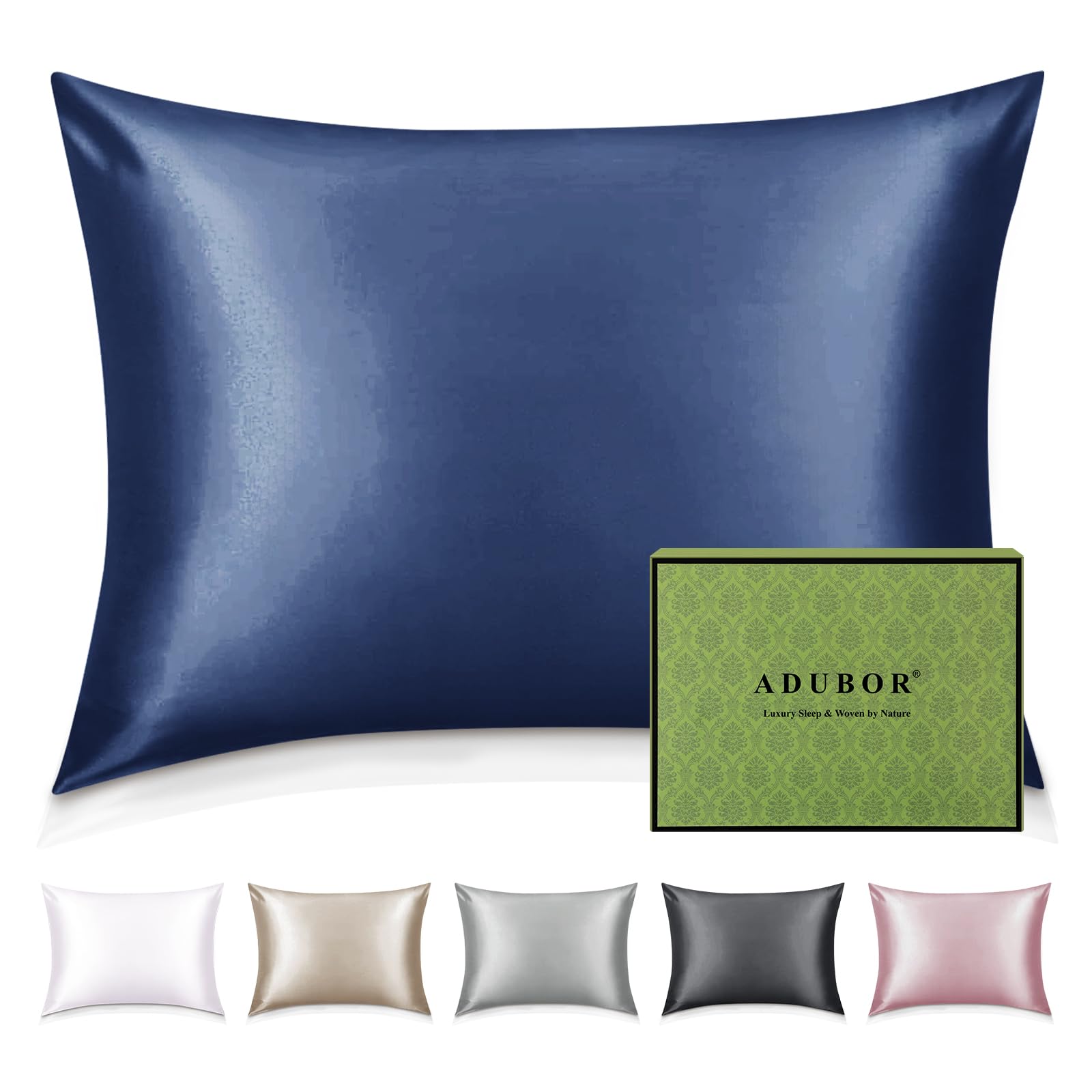 Adubor 100% Silk Pillowcase for Hair and Skin Health — image 1