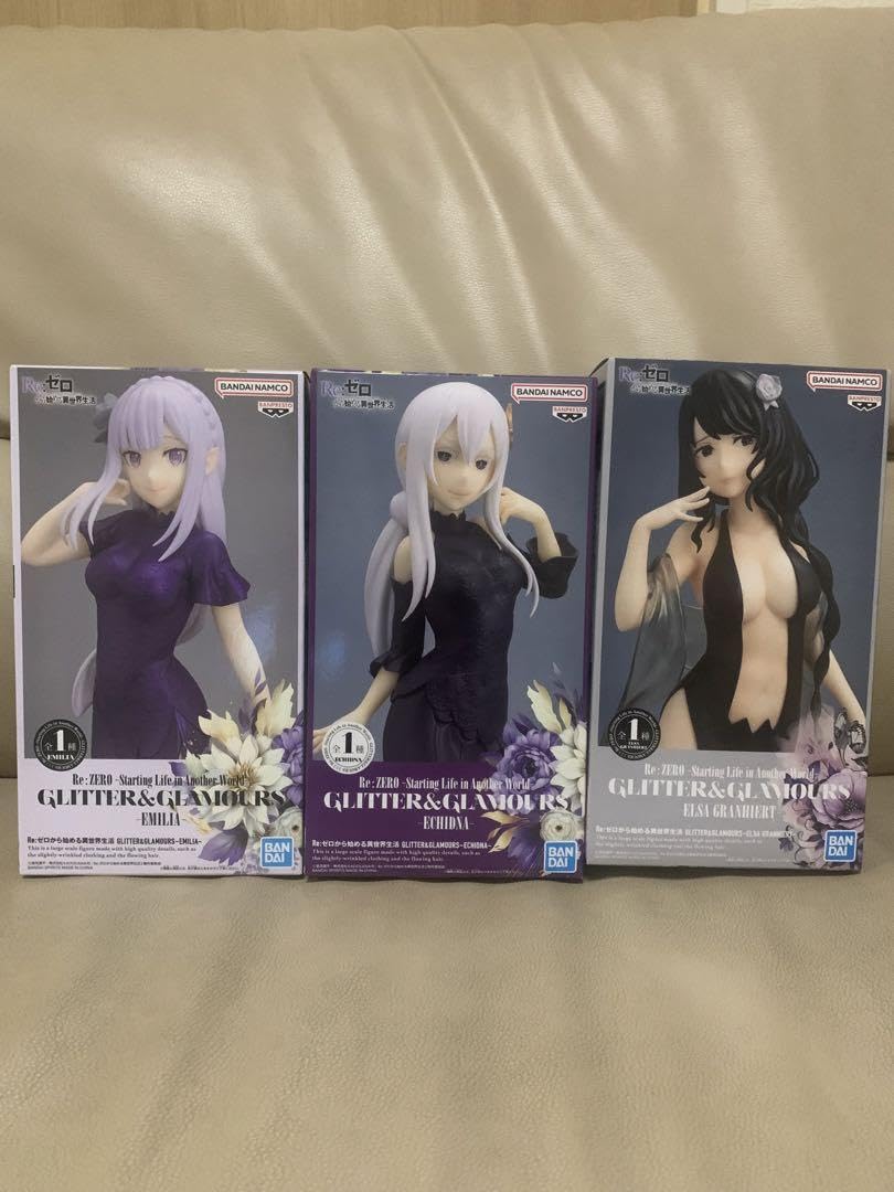 Amazon.co.jp: リゼロ エミリア エルザ エキドナ フィギュア 3体セット
