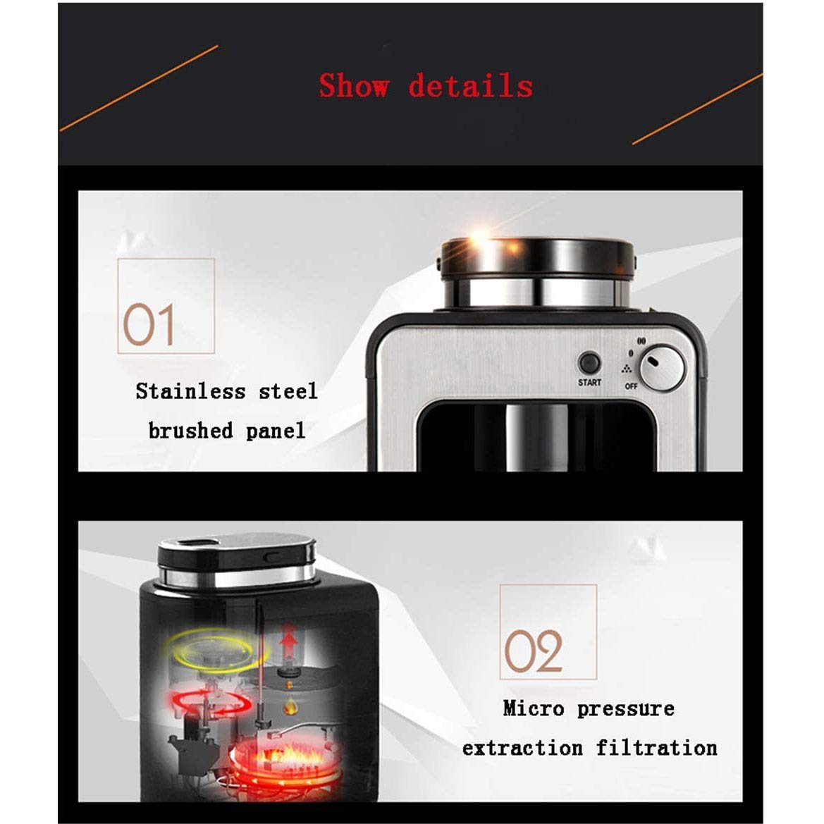 Máquina de café expreso y cafetera Totalmente automática con One Touch y Leche La Nueva