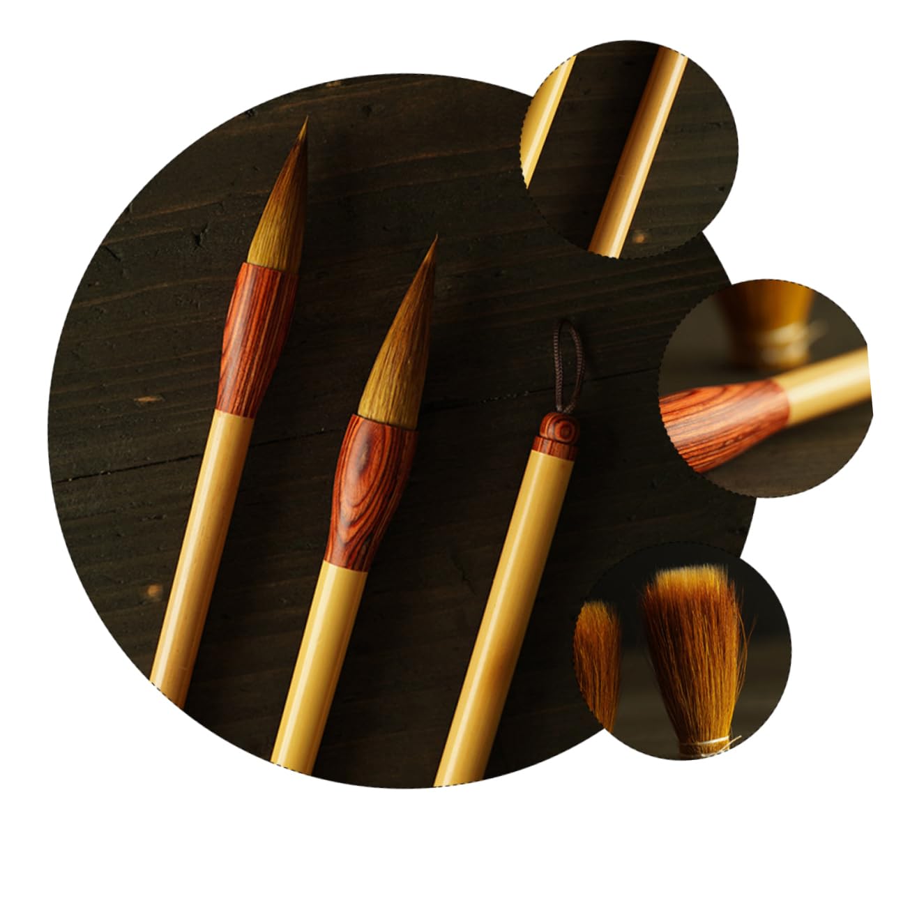 Beatifufu Calligraphy Hair Chinese Calligraphy Brush Penholder Art Supplies Easy Storage