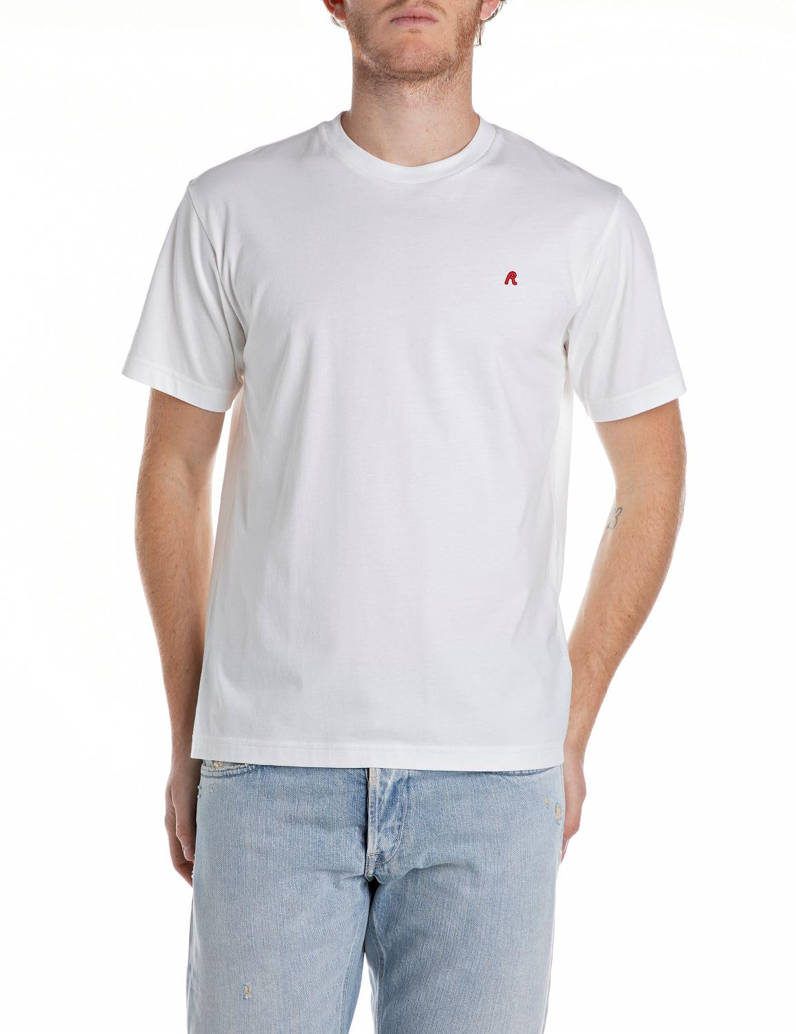 Replay Men's T-Shirt, 011 Natural White, XL