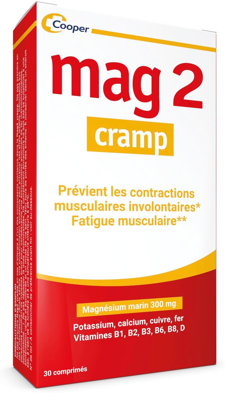 MAG 2 – Cramps – Marine magnesium, calcium, iron, potassium, copper – Cramps, muscle fatigue – Dietary supplement – 15-day program – 30 tablets