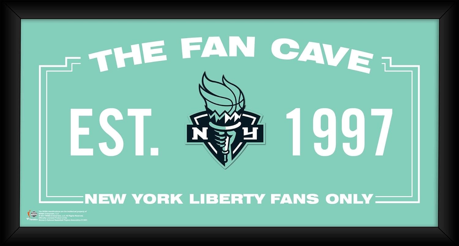 New York Liberty Framed 10" x 20" Fan Cave Collage - WNBA Plaques and Collages