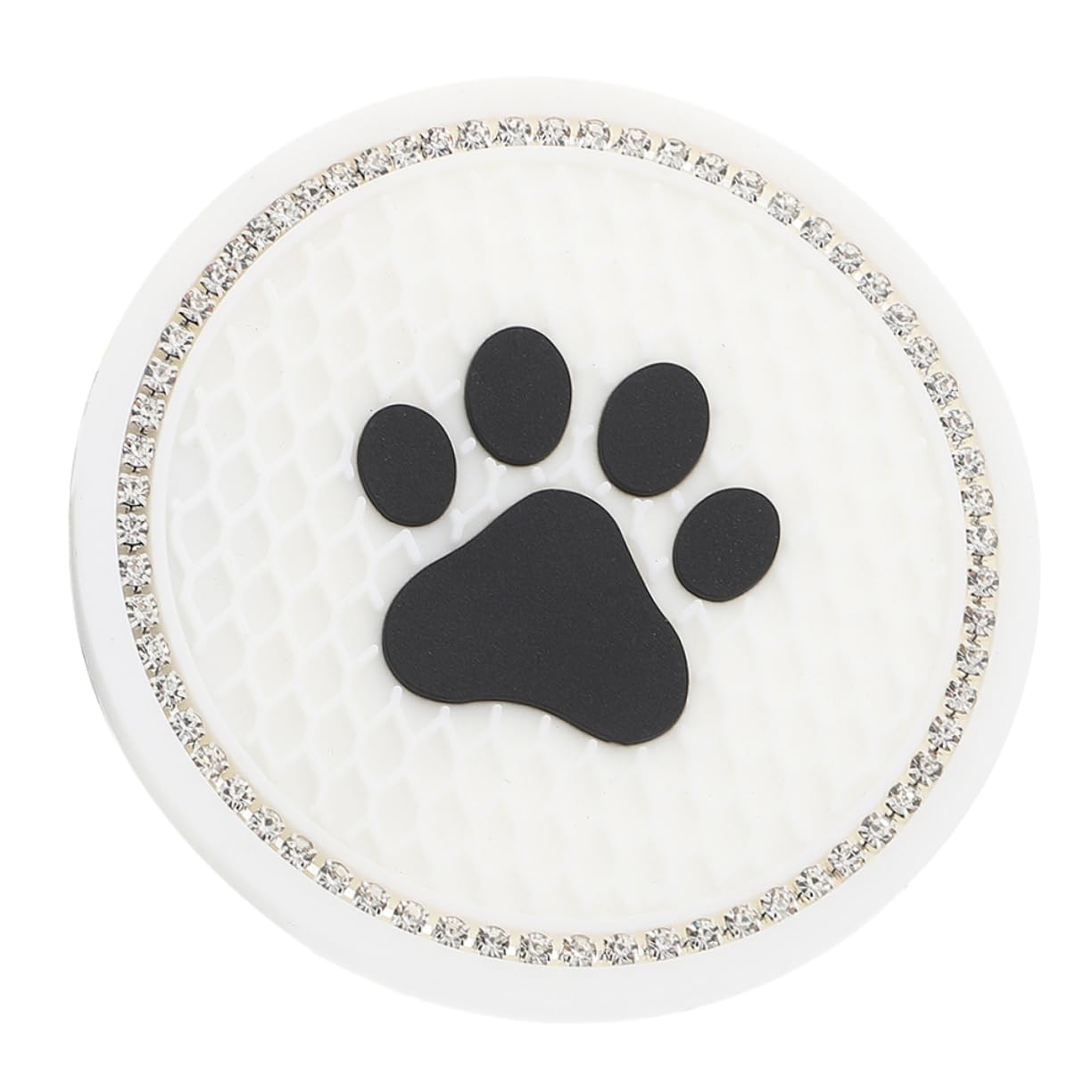 Alipis Fashion Cat Paw Car Coasters Cup Holder Anti Slip Car Cup Coasters for Women Black