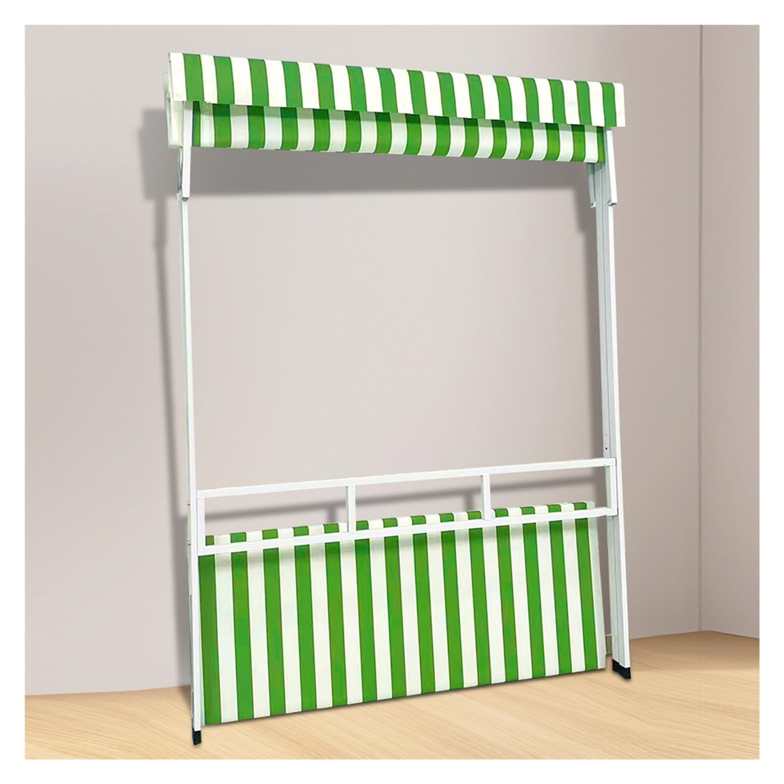 Vendeur ambulant de nourriture Présentoir de stand en bord de route, kiosque mobile portable for restauration de rue, petit chariot portable avec roues et cadre en fer(Green,110x60x200cm/43x24x79in)