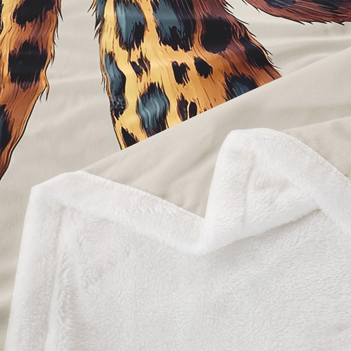 Bowknot Fleece Blanket,Bow Tie Butterfly Knot Plush Blanket for Kids Teens,Lovely Room Decor,Leopard Print Princess Flannel Blanket,Twin 60"x80"