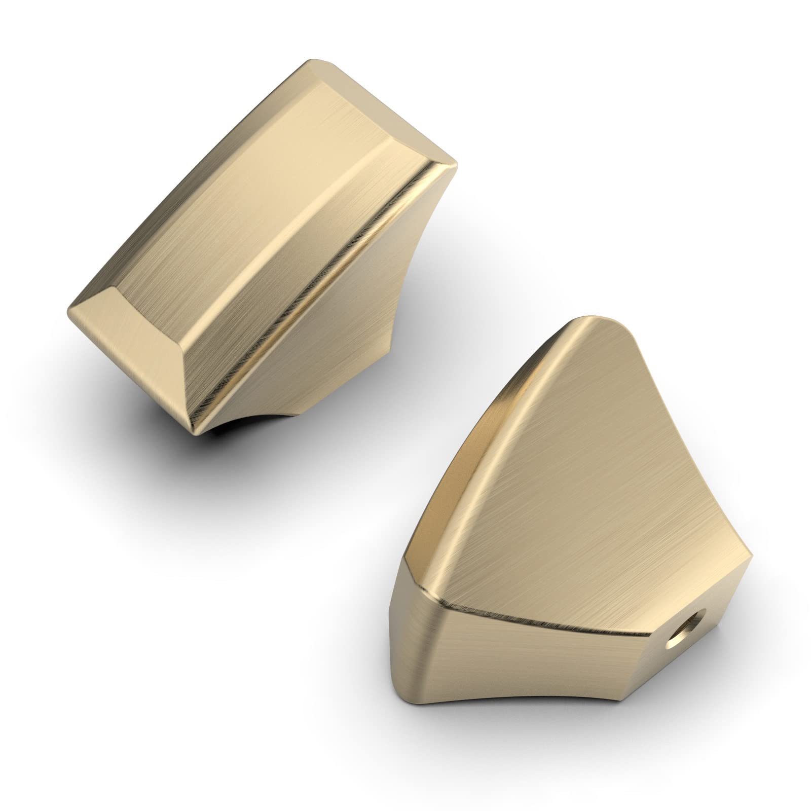 Asidrama 20 Pack 11/4 inch Brushed Brass Kitchen Knobs Gold