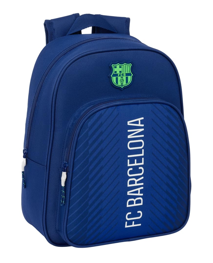 Safta FC Barcelona - Schulrucksack für Kinder, ideal für Kinder verschiedener Altersgruppen, bequem und vielseitig, Qualität und Widerstandsfähigkeit, 27 x 10 x 33 cm, marineblau, M, Casual