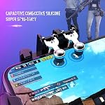 ZOMTOP Contrôleur de jeu mobile avec ventilateur de refroidissement 4 Déclencheur pour PUBG/Appel de devoir/Fotnite [6 Opération du doigt] L1R1 L2R2 Gaming Grip Gamepad Mobile Controller Trigger pour 4.7-6.5" iOS Téléphone Android (pas de ventilateur de refroidissement)