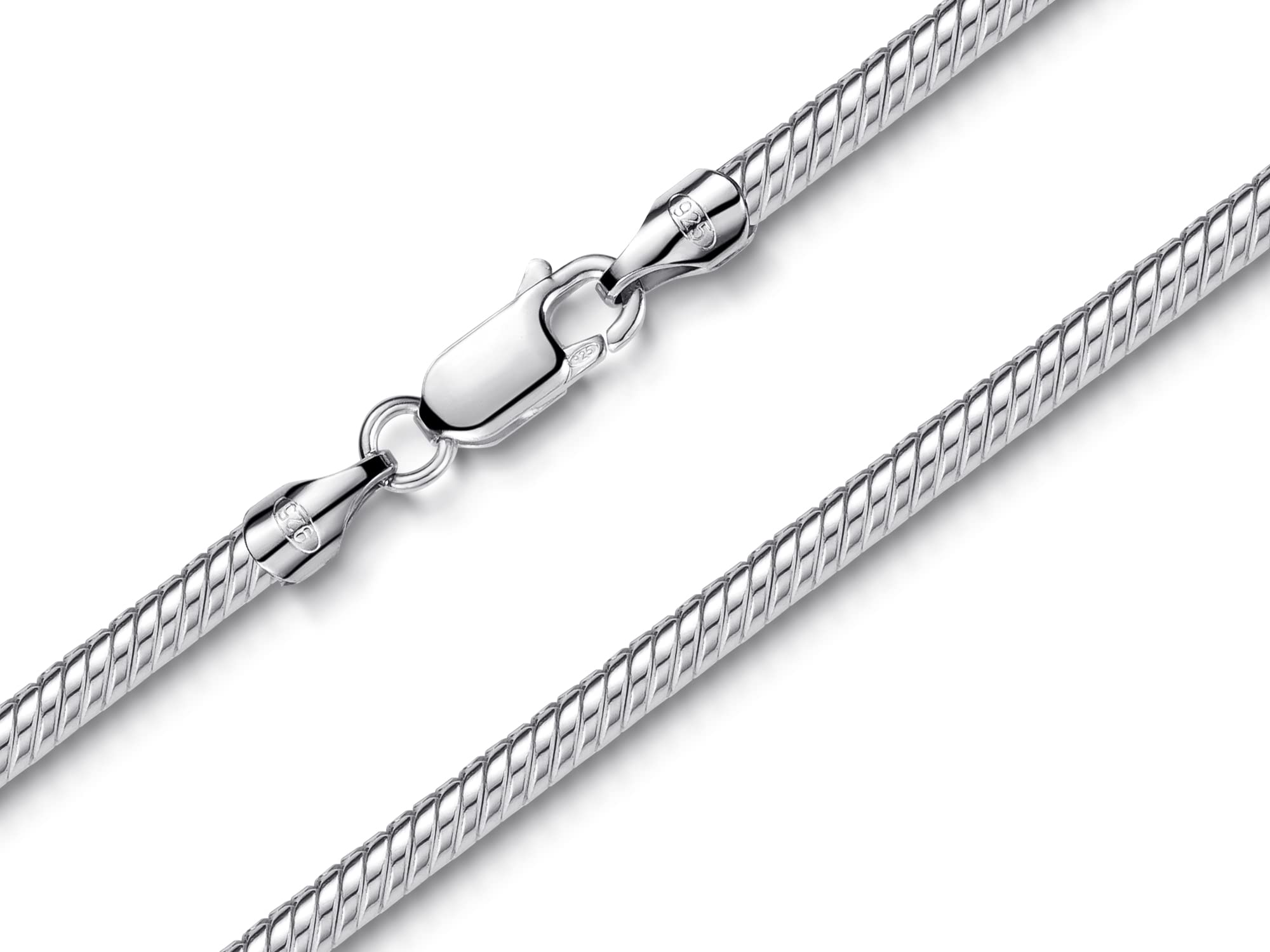 Schlangenkette Armband 3mm - 925 Silber - Länge 16-25cm