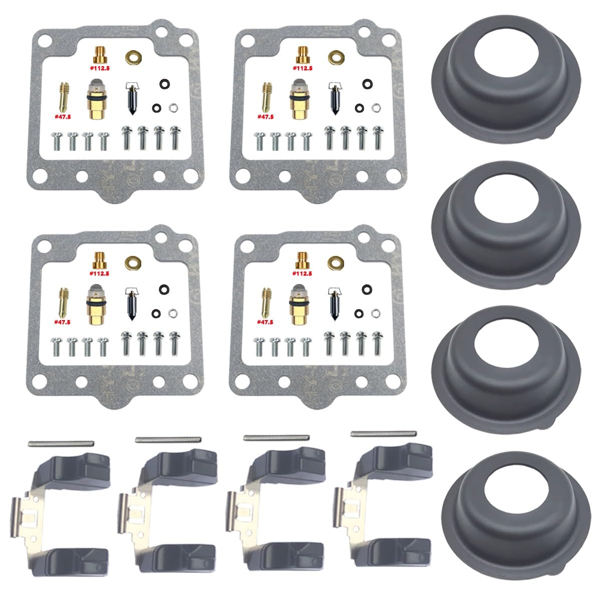 Kit Reparación Carburador para XJ1100 1982 1100cc BS34 | para XJ 1100 Maxim reparación piezas moto carburador revisión repuesto flotador aguja membrana junta