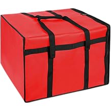 Large Capacity Insulated Pizza Delivery Bag, Reusable Warming Bag with Zipper for Doordash & Parties