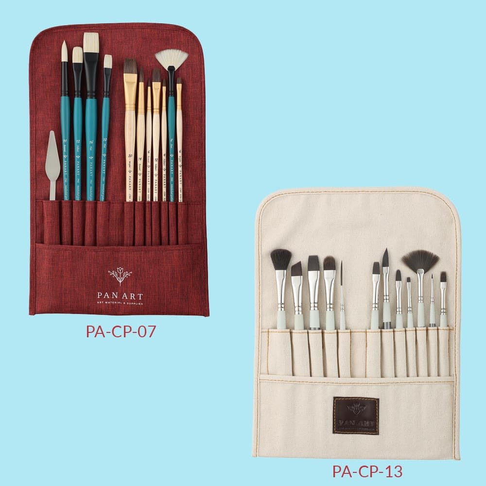 Set di Pennelli da Pittura Pan Art con Astuccio in Carta Fatta a Mano