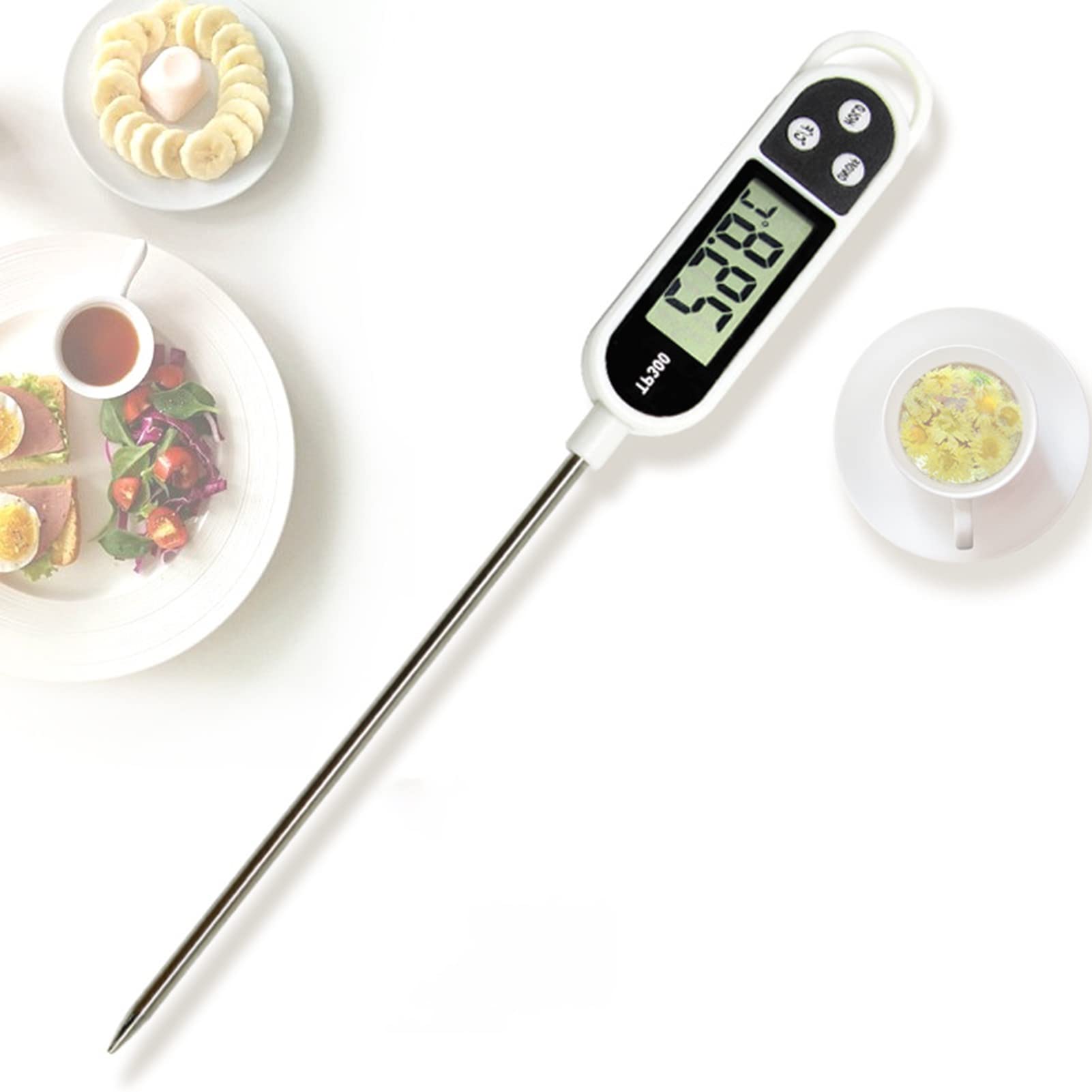 Instant Read Meat Thermometer for Grill and Cooking, Best Waterproof Ultra Fast Thermometer with Backlight, Digital Food Probe for Kitchen, Outdoor Grilling & BBQ, Digital Meat Thermometer for Cookin