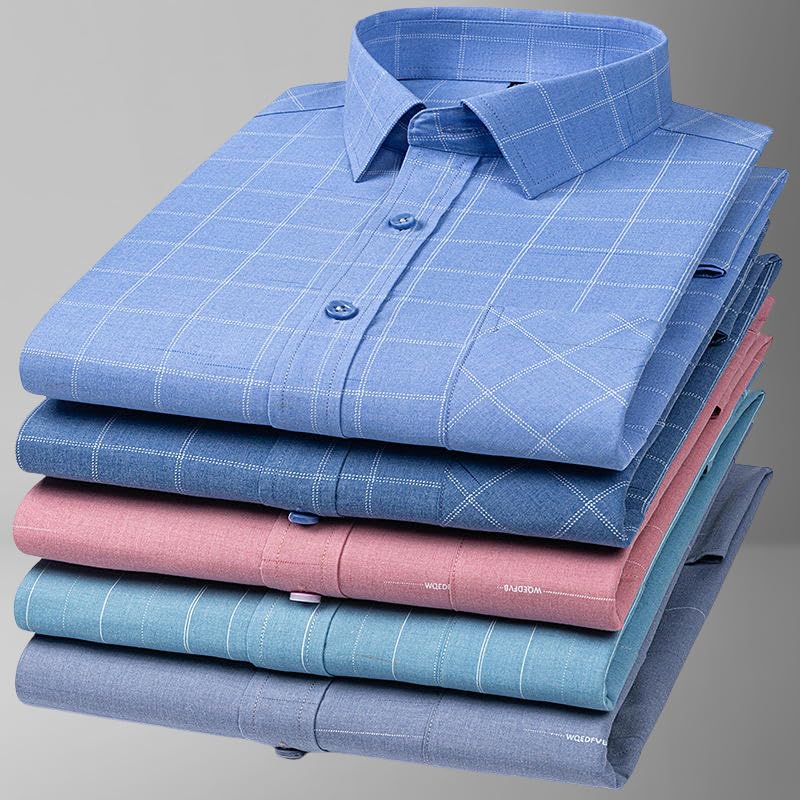 Camisa manga larga hombre verano transpirable cuadros 2