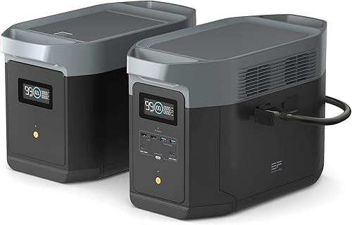 Vista 15 de EF ECOFLOW DELTA 2 Max Power Station Batería extra, batería LiFePO4 (LFP) de 2048 Wh, compatible con generadores DELTA 2 y DELTA Max 2000 y DELTA 2