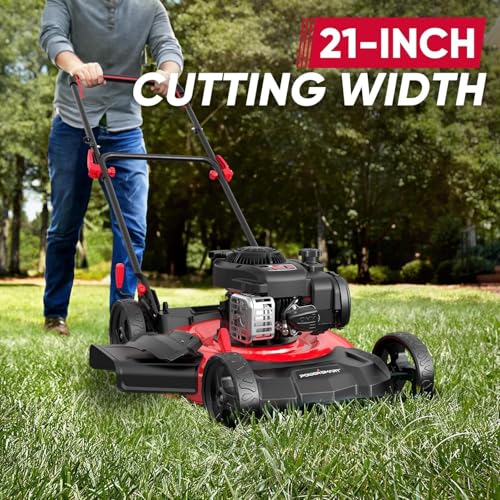 PowerSmart 21" Push Lawn Mower with B&S 125cc Engine - Lightweight & Easy Assembly - Thumbnail 3