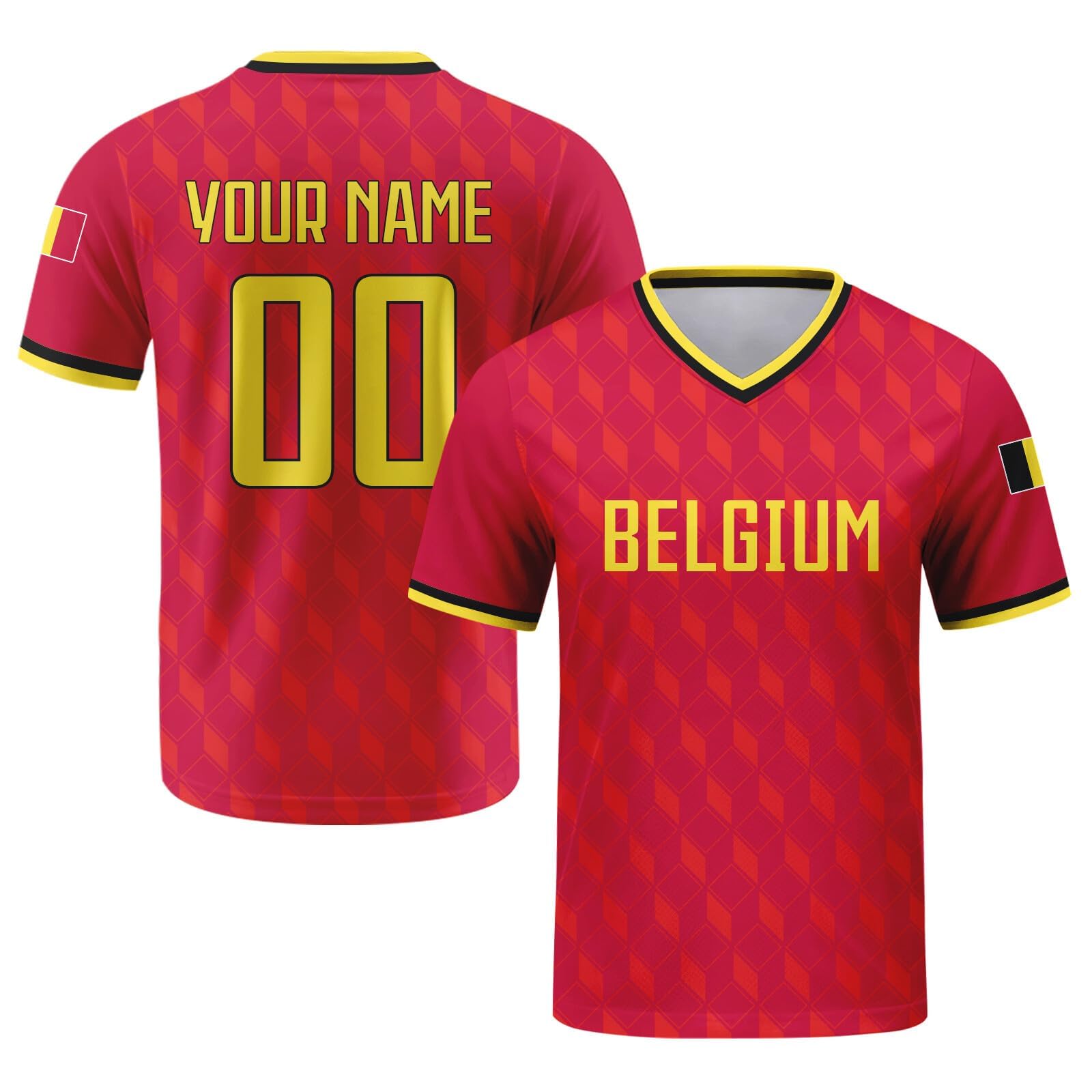 Custom 2026 National Soccer Jersey for Men Personalised Football Team Uniforms Jerseys Shirts Women Unisex A43 Belgium Jerseys — image 1
