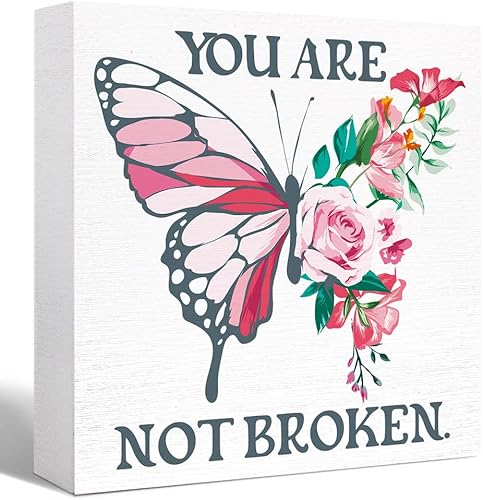 Miniatura 31 de Letrero inspirador con texto en inglés «You Are Worthy of Beautiful Wonderful Magical Things » en bloque de madera, decoración de escritorio