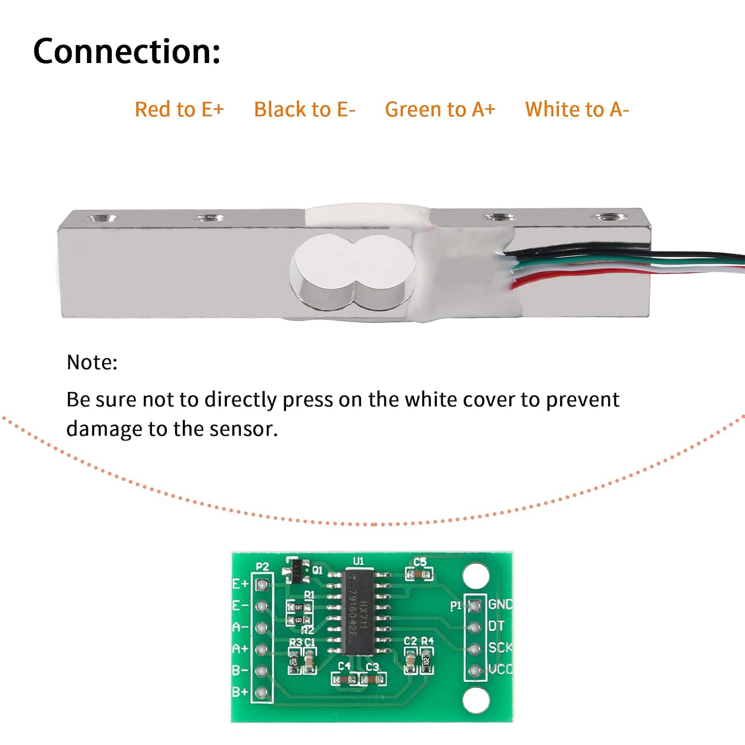 ALAMSCN 10KG Digital Load Cell Weight Sensor HX711 Weighing Sensor AD ...
