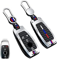 Vista 9 de Funda protectora de aleación de zinc para llavero de control remoto inteligente compatible con Mercedes Benz 2017-2021 Clase E 2018-2021 Clase S