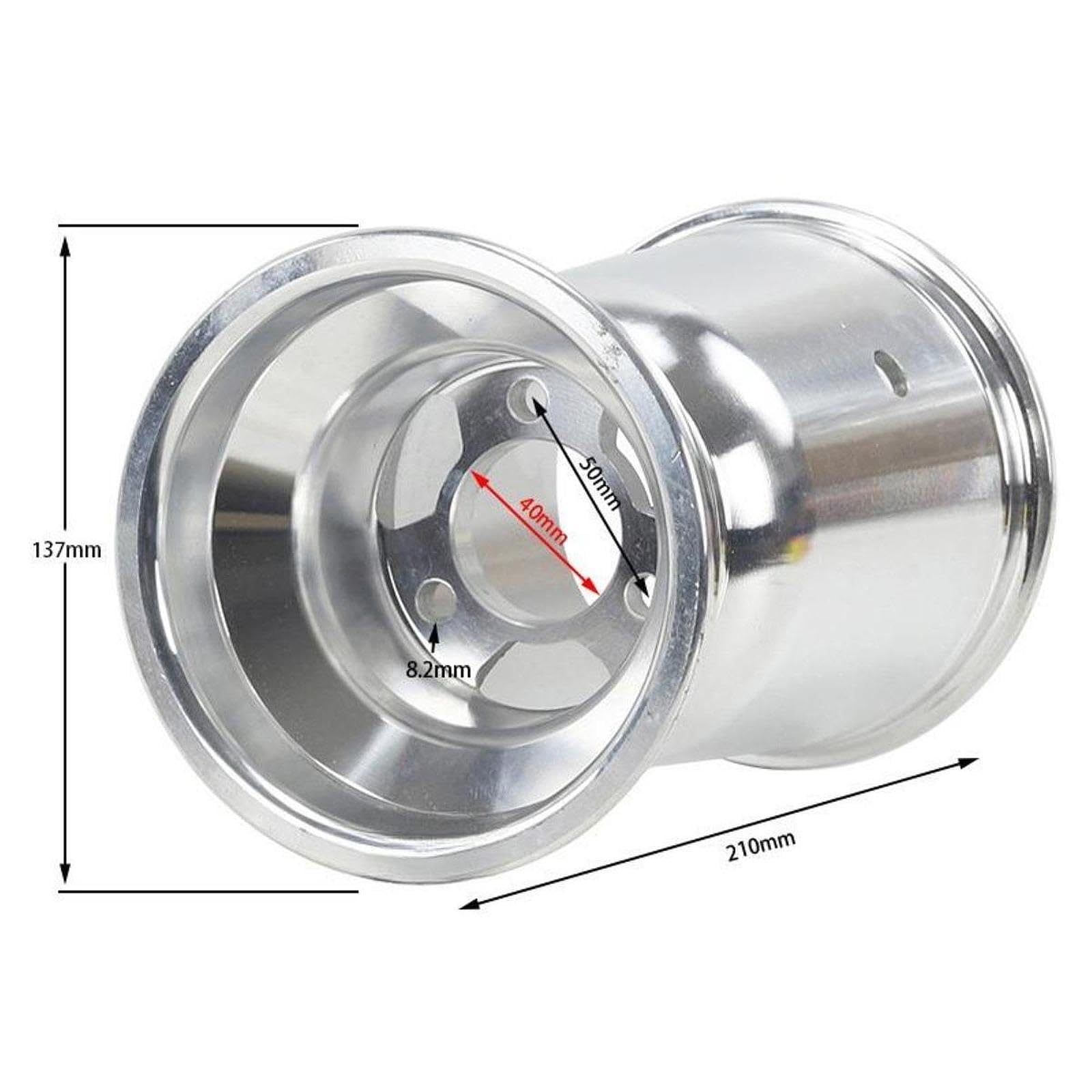 Jante Arrière en Aluminium 11x7.10-5 pour Karting, Accessoire Pratique de 5 Pouces pour Karting, Dirt Bike, Largeur 210 mm