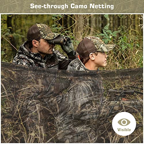 Flyego Camo Netting Camouflage Netting Camo Mesh Fabric See Through Camo Mesh Camo Blind Material For Duck Hunting, Tree Stand Blind, Sunshade, Decoration, Shooting (3.3Ftx5Ft, Dry Grass) #TOP3