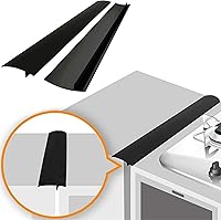 Vista 1 de Linda's Essentials Cubiertas de silicona para huecos para estufas (paquete de 2), relleno de huecos para horno resistentes al calor que sella