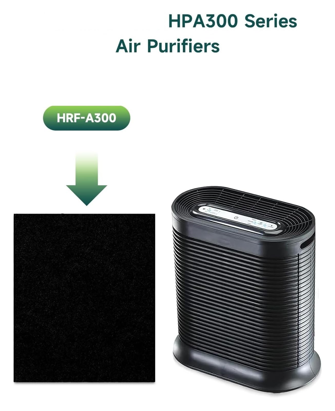 Prefiltro Da 6 Pezzi, Compatibile Con Honeywell, Purificatori D'aria Serie HPA300, Prefiltro Al Carbonio HRF-A300, Elemento Filtrante Addensato Fino A 1/4 Di Pollice, Carbonio, Aria