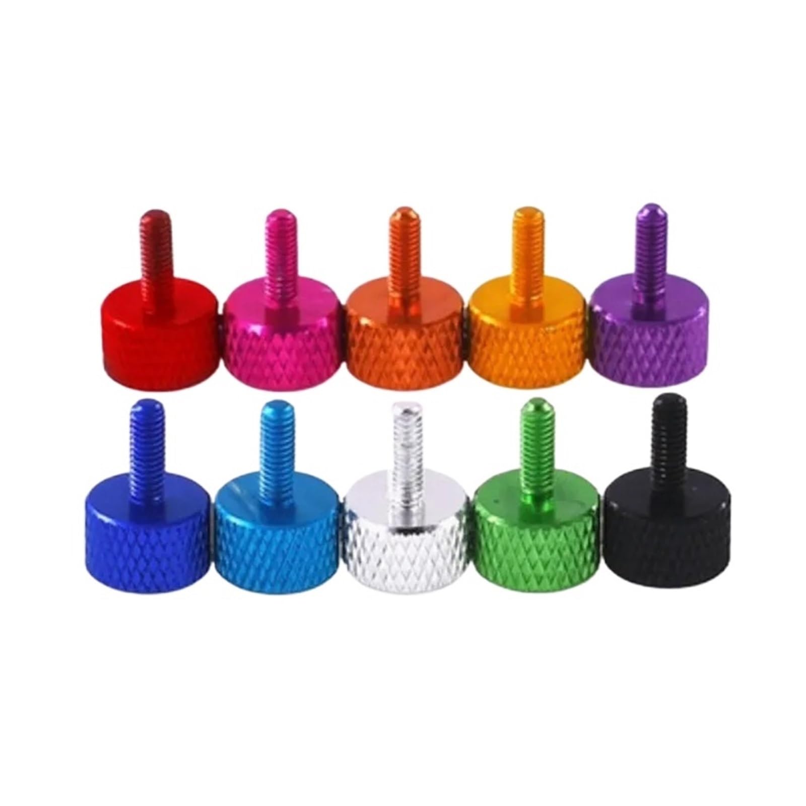 Vis à pouce aluminium M5 16mm verte | Vis moletée de serrage - 8