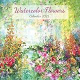 Watercolor flowers: Wall And Office Organizer 2022 | UK and US Official Holidays | A Must Have For...