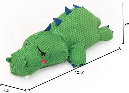 Miniatura 8 de ZippyPaws Snooziez con Shhhqueaker - Juguete para perros de cocodrilo con chirriantes silenciosos, juguetes silenciosos para cachorros para perros