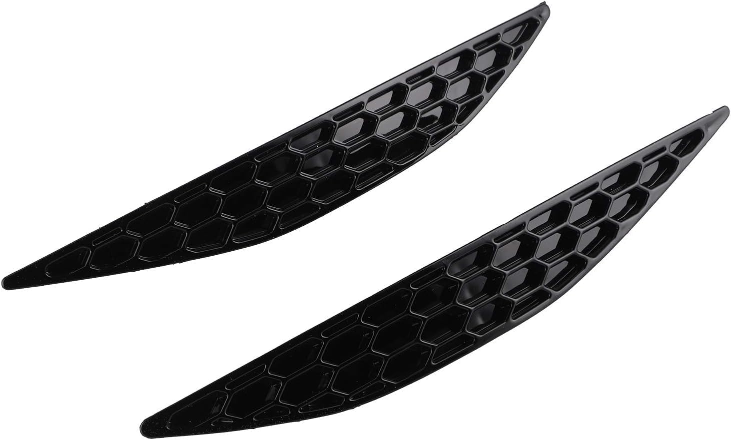 2pcs Gloss Black Reflector, Rear Bumper Reflector Honeycomb Set Fit For MK7 2013-2016
