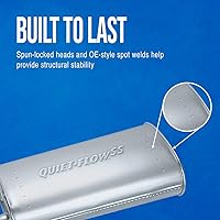 Vista 4 de Walker Silenciador de flujo silencioso SS 21054 Ajuste directo para tubo de escape de 3" de entrada (ID) y 3" de salida (ID) para Dodge Ram 2500