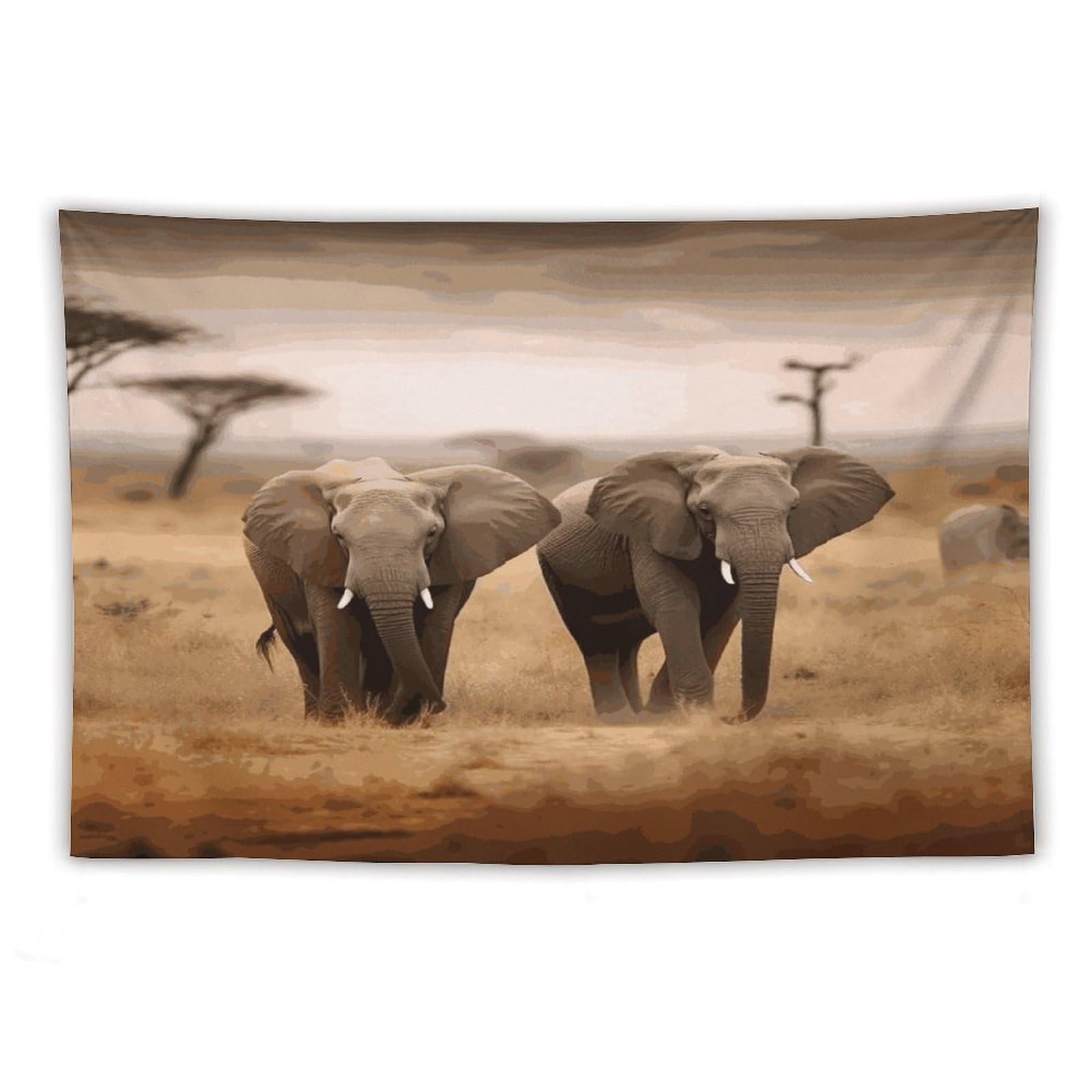 LDGSUPH Wild Animals Elephants Tapestry Wall Hanging Decor Anti-fading Aesthetic Wall Tapestries Fashion Wall Blanket Decor Modern Wall Art Tapestry for Bedroom Home Decor 60"x90"